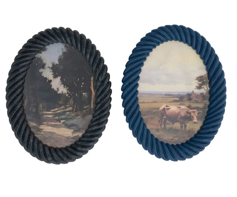 Oval Resin Twisted Photo Frame 5x7