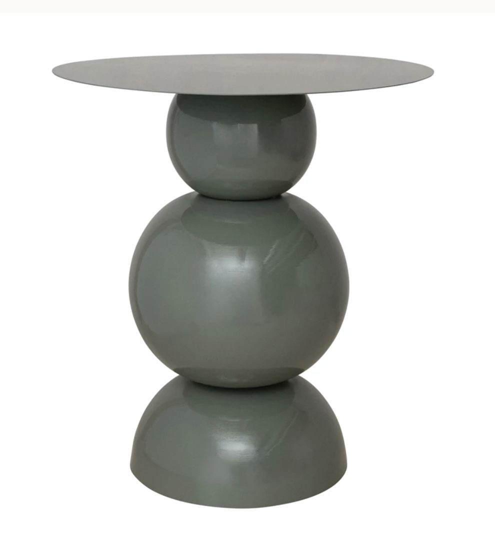 Powder Coated Metal Table w/ Stacked Base