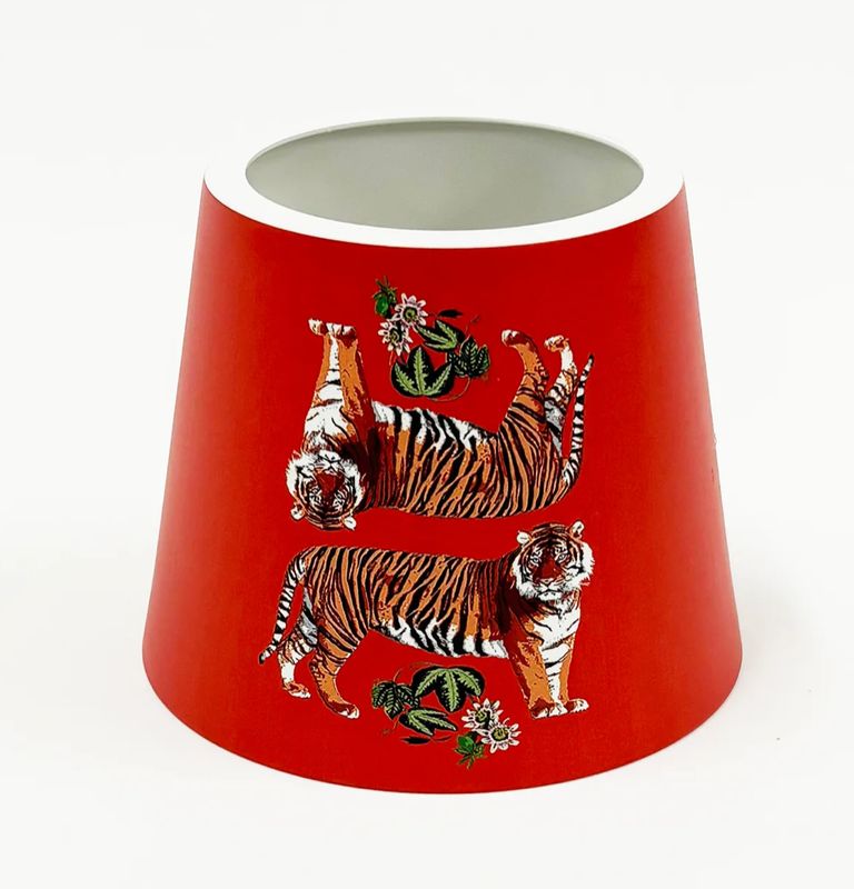 Tiger Seeing Double Orange Lamp
