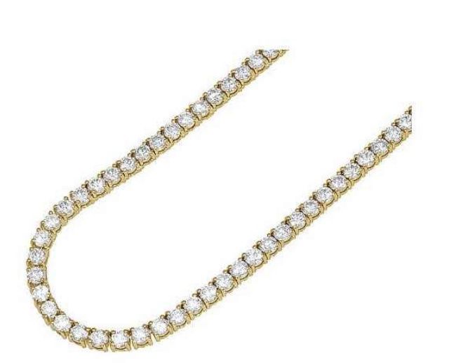 16" Tennis Necklace Gold