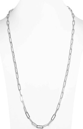 Silver 36" Link Chain Necklace