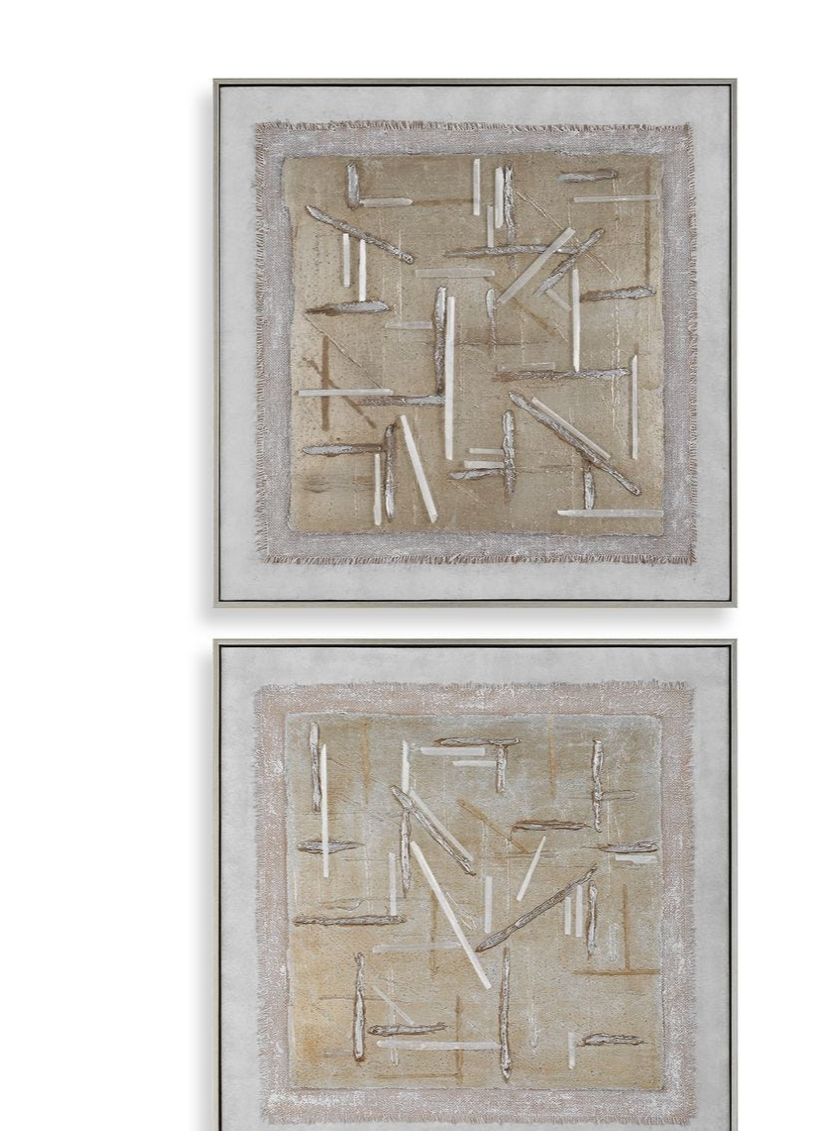 Unpredictable Hand Painted Canvases S/2