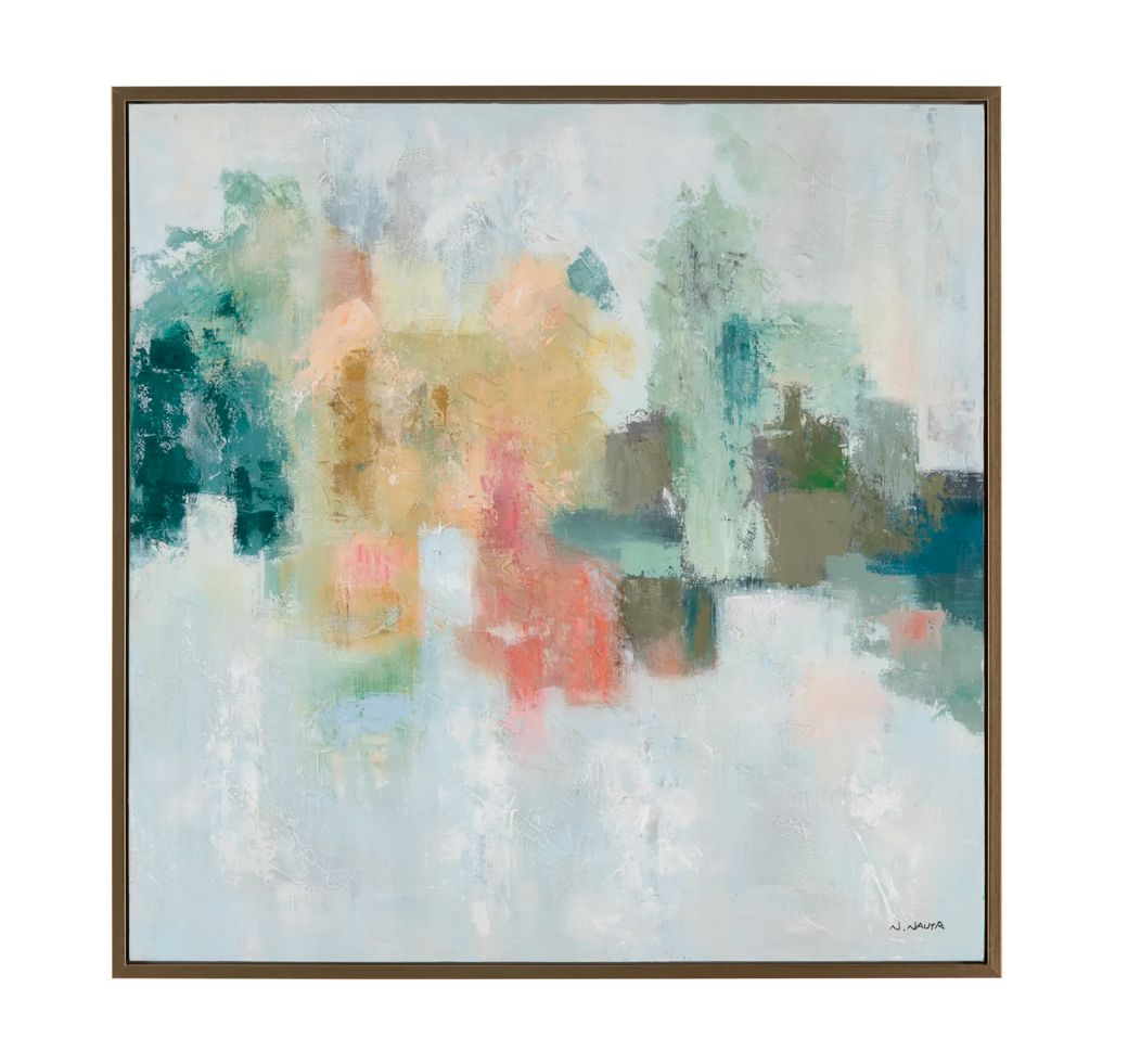 Emeralds Hand-painted Framed Canvas 41"