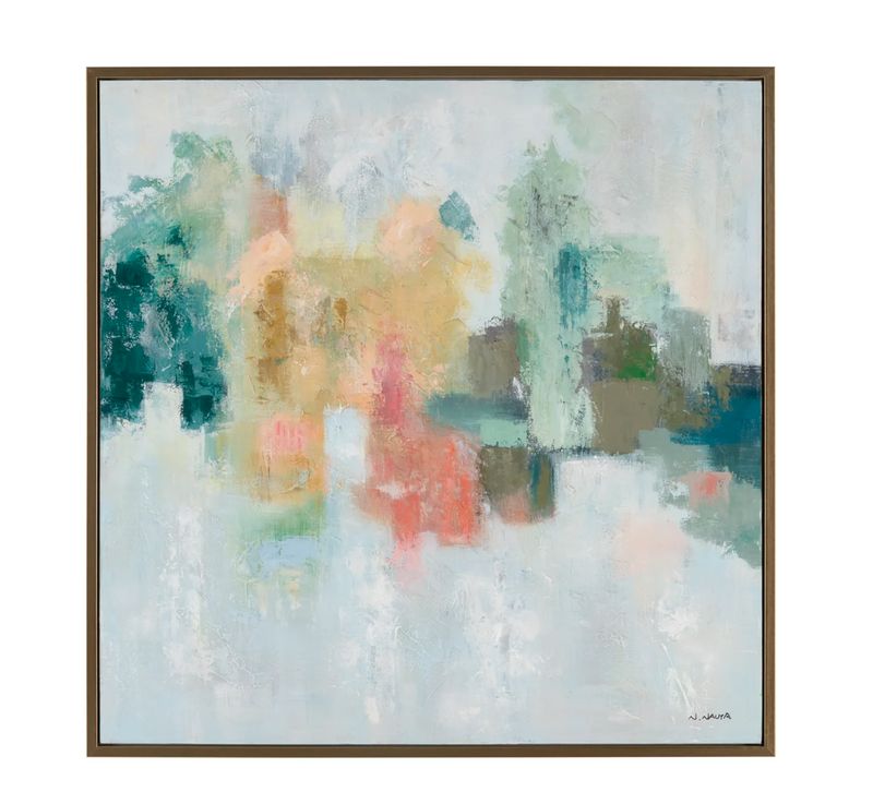 Emeralds Hand-painted Framed Canvas 41"