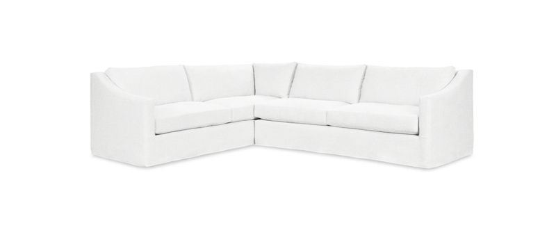 Kipton Slipcover Sectional in Dawn Pearl 2PC
