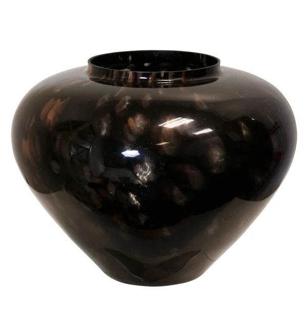 Aventurina Iris Ebony Vase Short