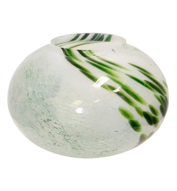 Spiral Green Cosmo Glass Vase Short