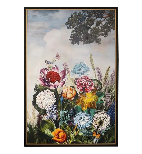Traditional Floral Framed Print 74&quot;