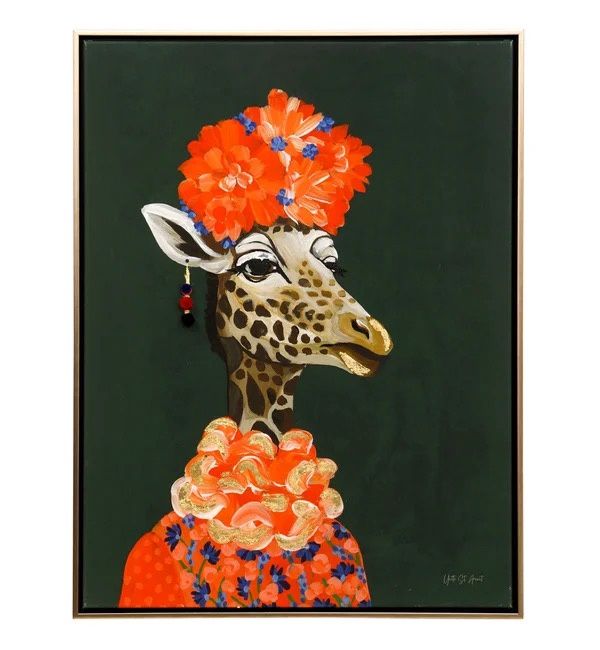 Mrs Regal Giraffe Portrait 36&quot;X27&quot;