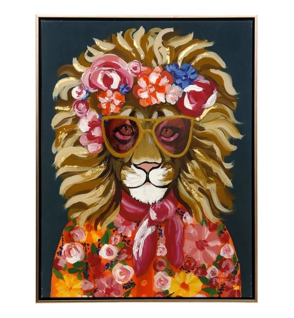 Miami Living Lion 36&quot;X27&quot;