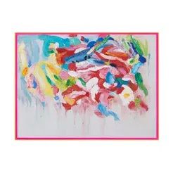 Effervescent 1 Pink Acrylic Framed Art 40&quot;X30&quot;