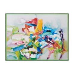 Effervescent 4 Green Acrylic Framed Art 40&quot;X30&quot;