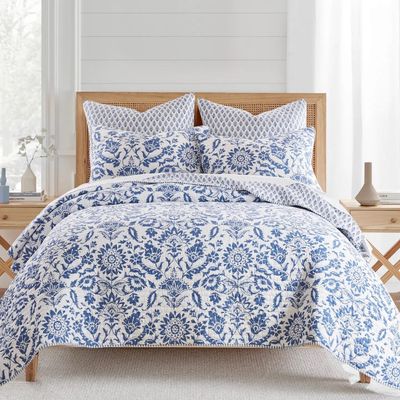 Clara Blue Quilt Set King