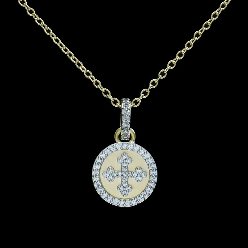 Small Medallion Cross Necklace