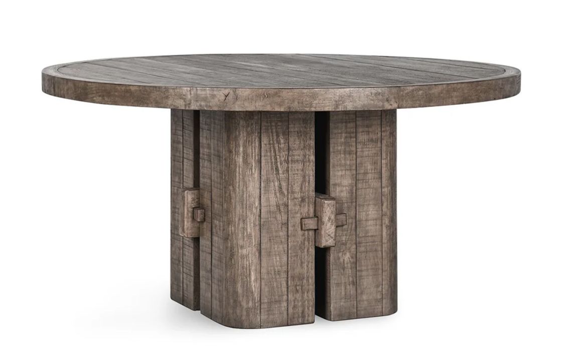 Rosemount Reclaimed Pine 60" Round Dining Table Aged Brown Rosemount Reclaimed Pine 60" Round Dining Table Aged Brown