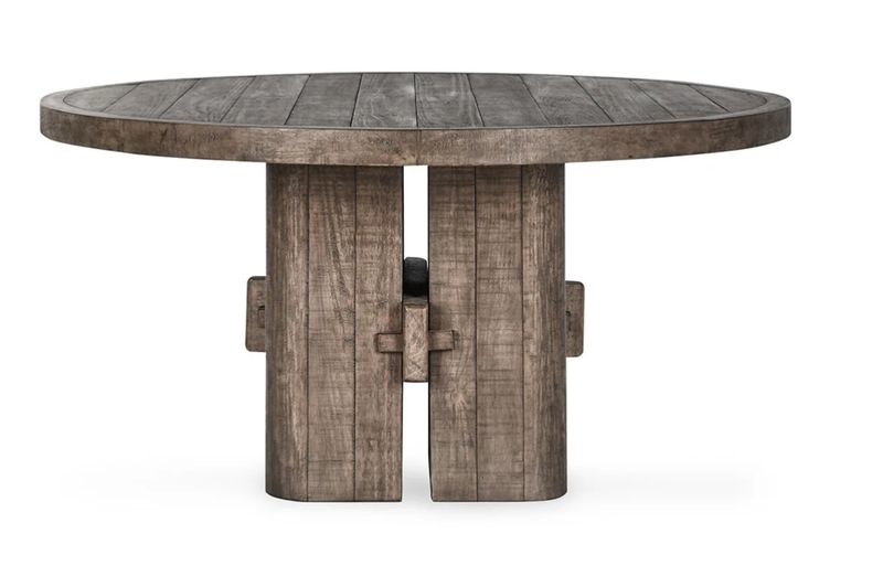 Rosemount Reclaimed Pine 60" Round Dining Table Aged Brown