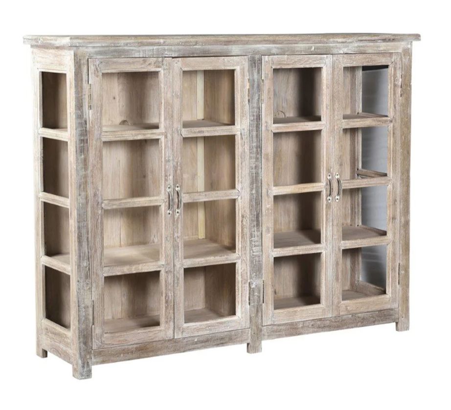 Alta 4Dr Glass Storage Cabinet White 69x18x49 Alta 4Dr Glass Storage Cabinet White 69x18x49