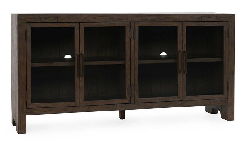 Reclaimed Oak 4Dr Buffet Suede Brown 80" Reclaimed Oak 4Dr Buffet Suede Brown 80"