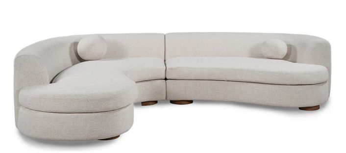 Concord Ivory Sectional 126"