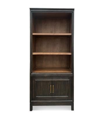 Hannah 2 Door Bookcase Dark Black Hannah 2 Door Bookcase Dark Black