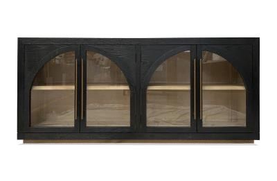 York Arched Door Console Dark Black York Arched Door Console Dark Black
