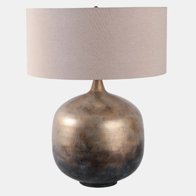 Brown Metal Base Table Lamp