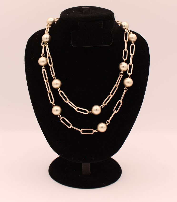 36" Matte Beaded Necklace