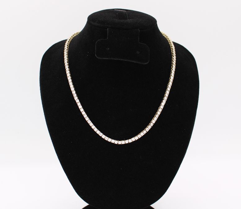 16" Tennis Necklace Gold