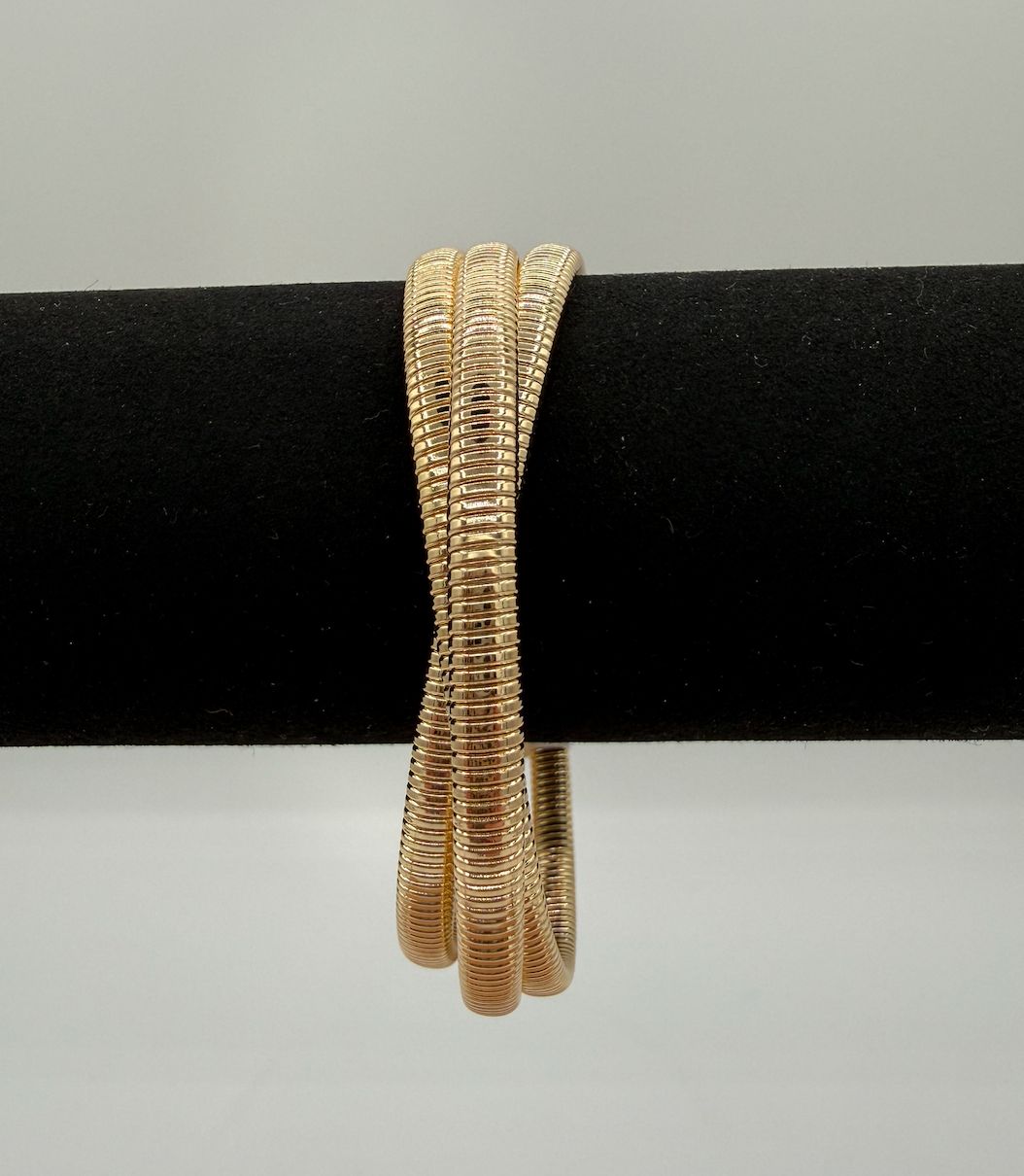 S/3 Gold Bracelets Woven