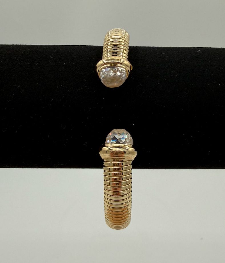Clear Stone Cuff Stretch Bracelet
