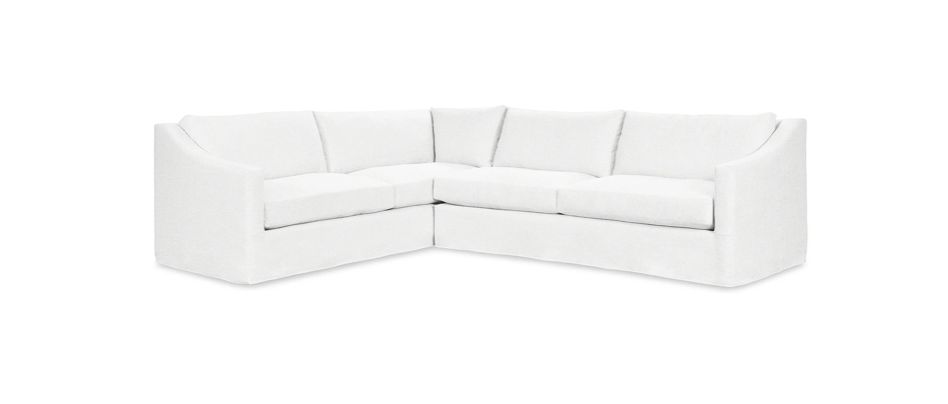 Slipcover Sectional in Dawn Pearl 2PC