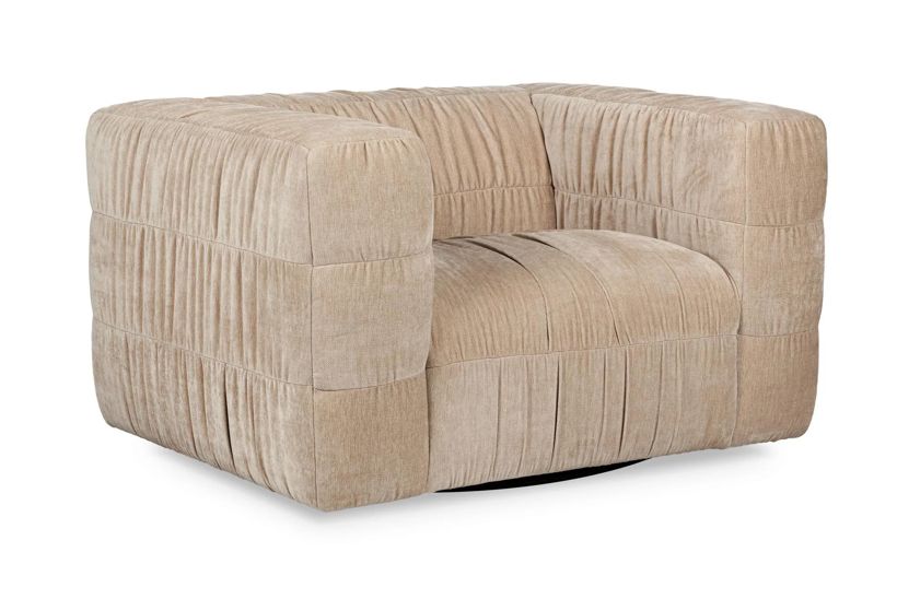 Afeela Upholstered Swivel Chair French Vanilla