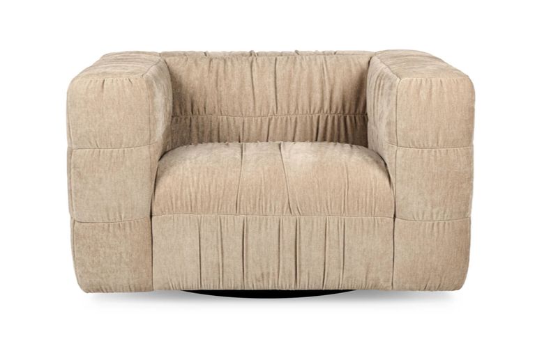 Afeela Upholstered Swivel Chair French Vanilla