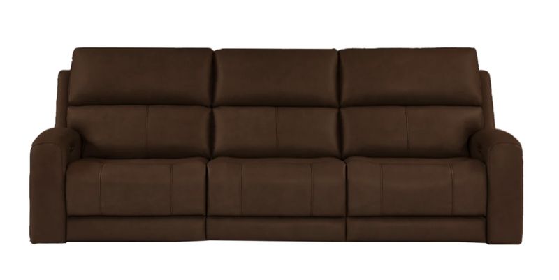 Hawk Leather Reclining Sofa Brown