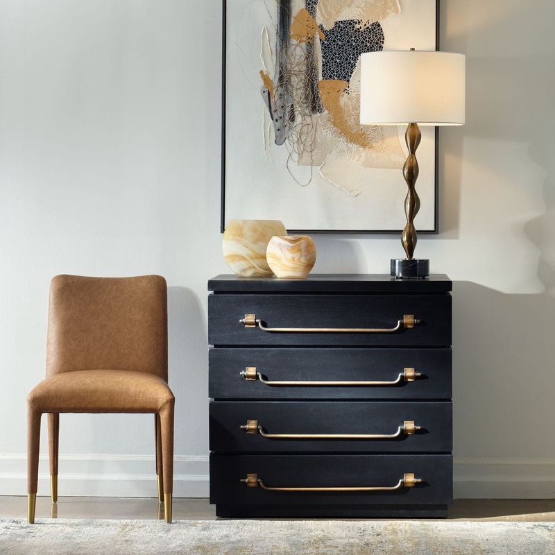 Halifax Nightstand Black 34W x 33H