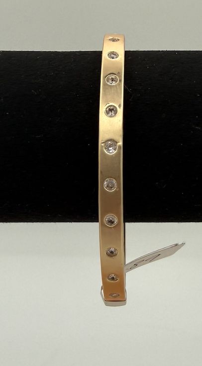 Gold Bangle W/ Cart Diamonds