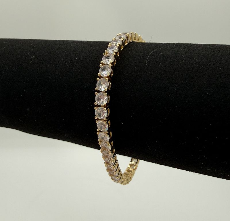 Yellow Gold Tennis Bracelet