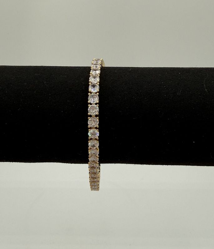 Yellow Gold Tennis Bracelet