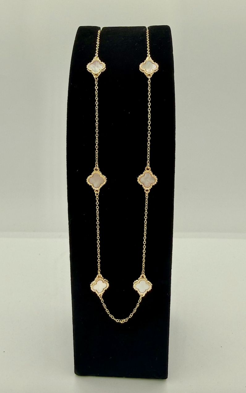 Mother of Pearl Cleef Necklace 36"