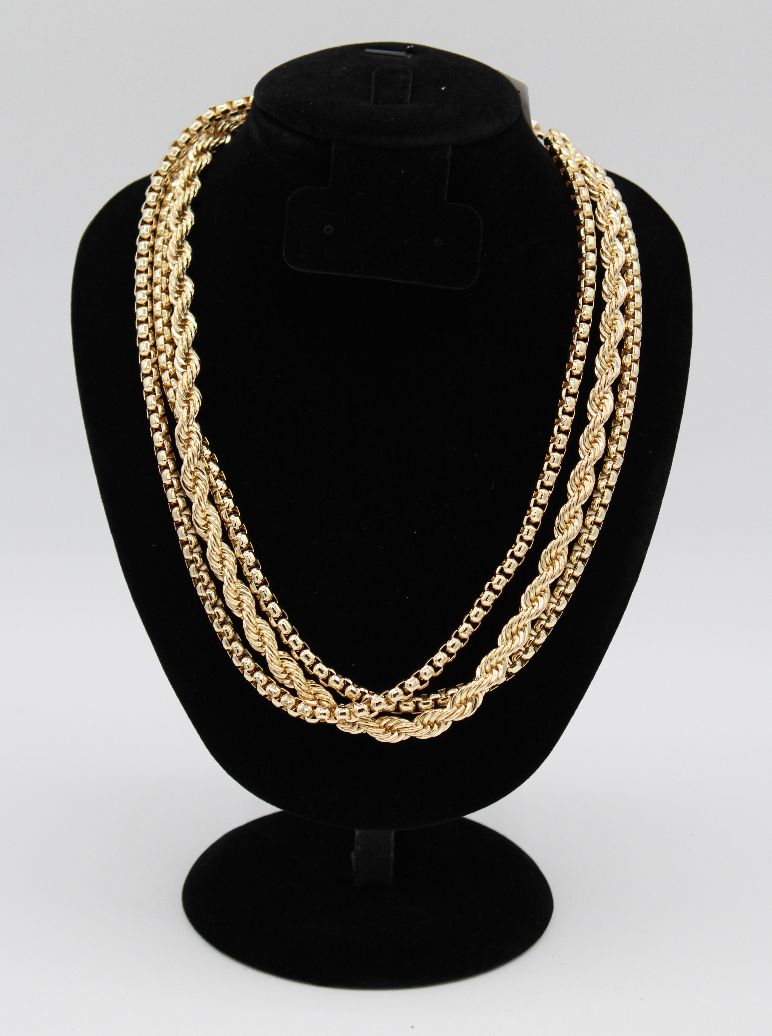 3 Strand Gold Necklace DY