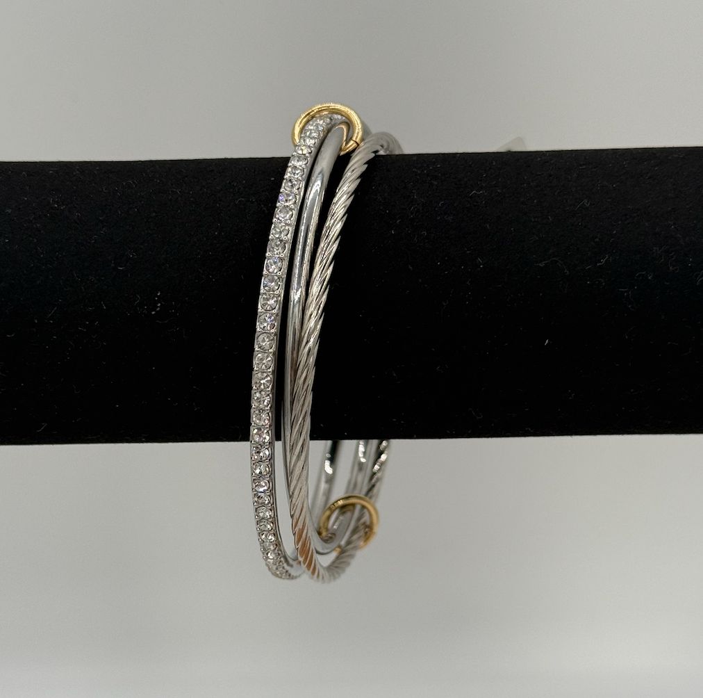 3 Piece Bangle Two Tone