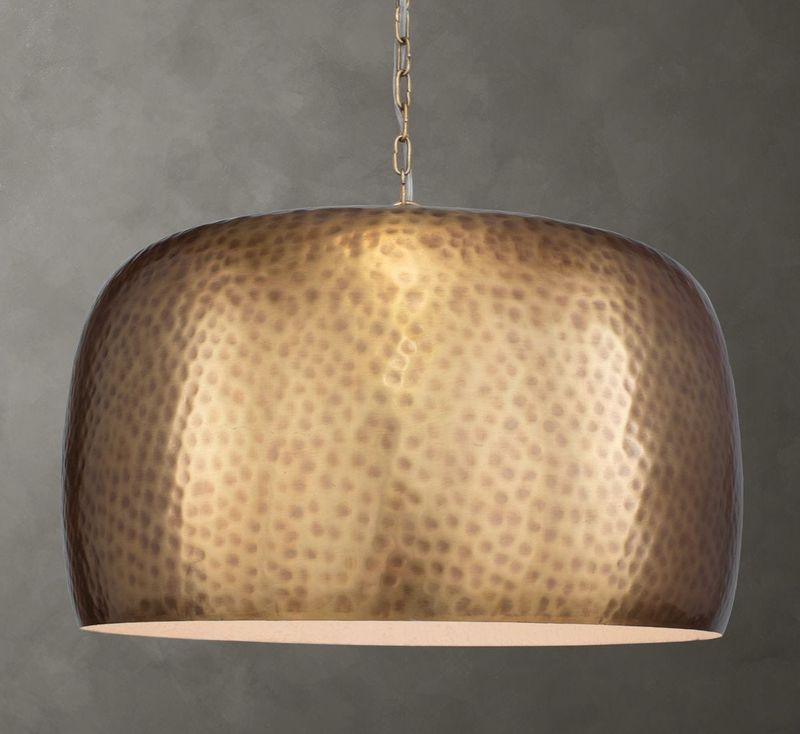 Lemont 24" Pendant with Hammered Metal Shade