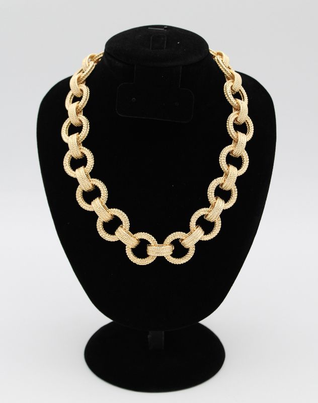 Thick Gold Link Necklace 18"