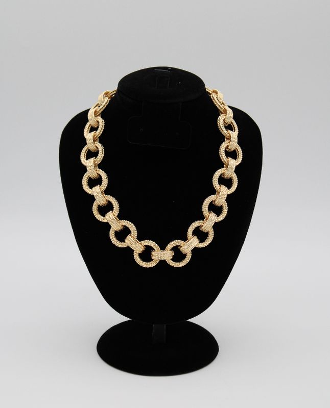 Thick Gold Link Necklace 18"