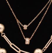 Gold Doubles Ring Necklace