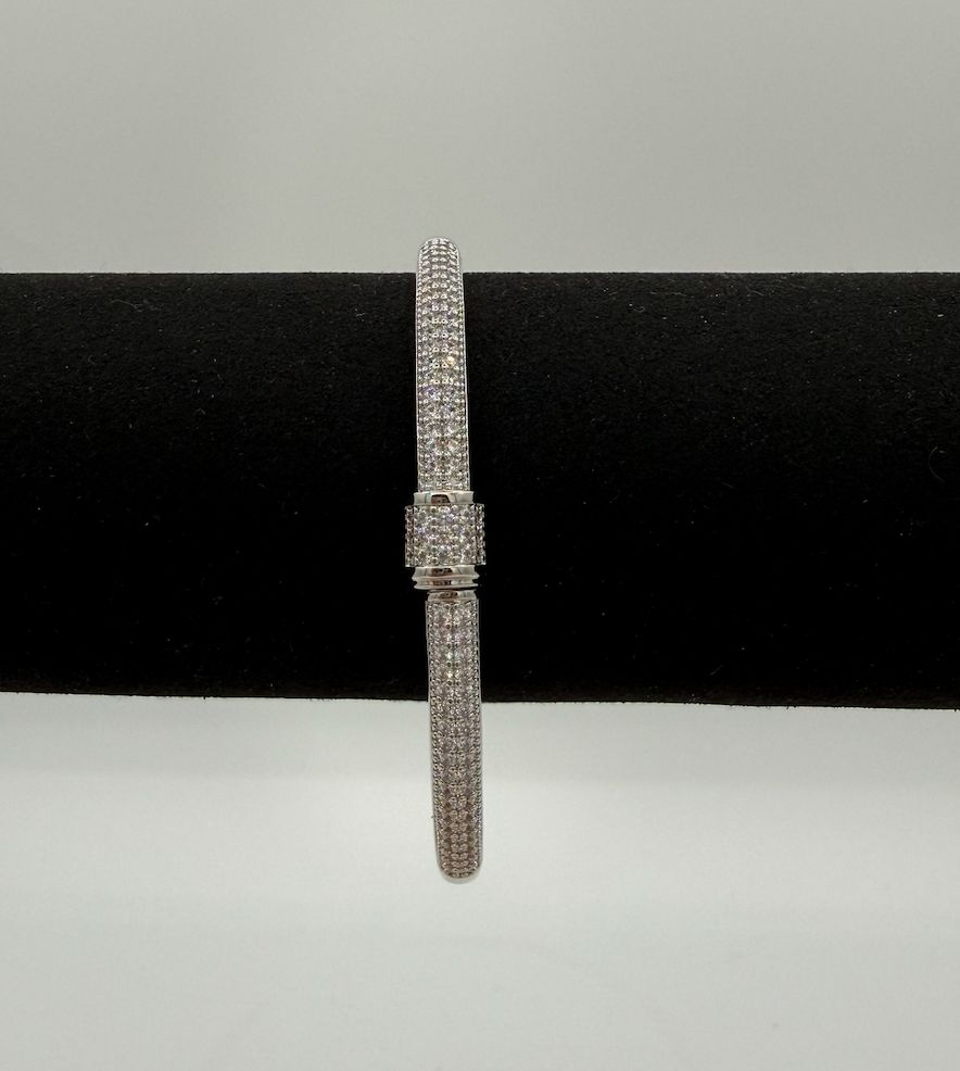 Silver Diamond Magnetic Bracelet