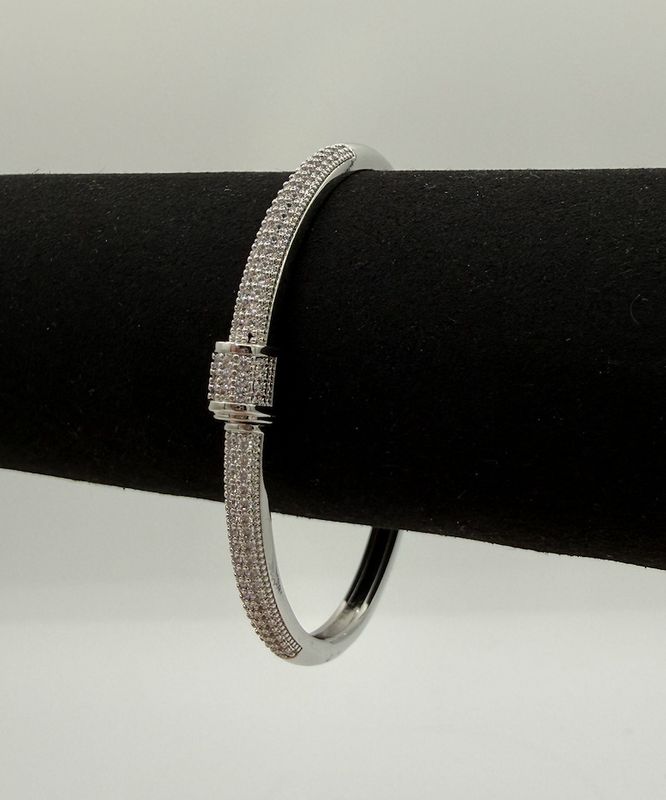 Silver Diamond Magnetic Bracelet