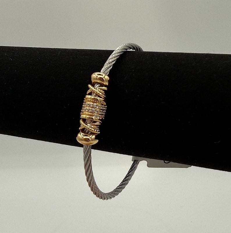 Gold & Silver Magnetic Cable Bracelet