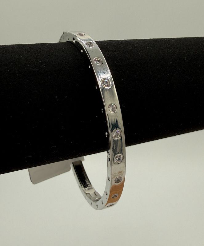 Silver with Diamond Bracelet