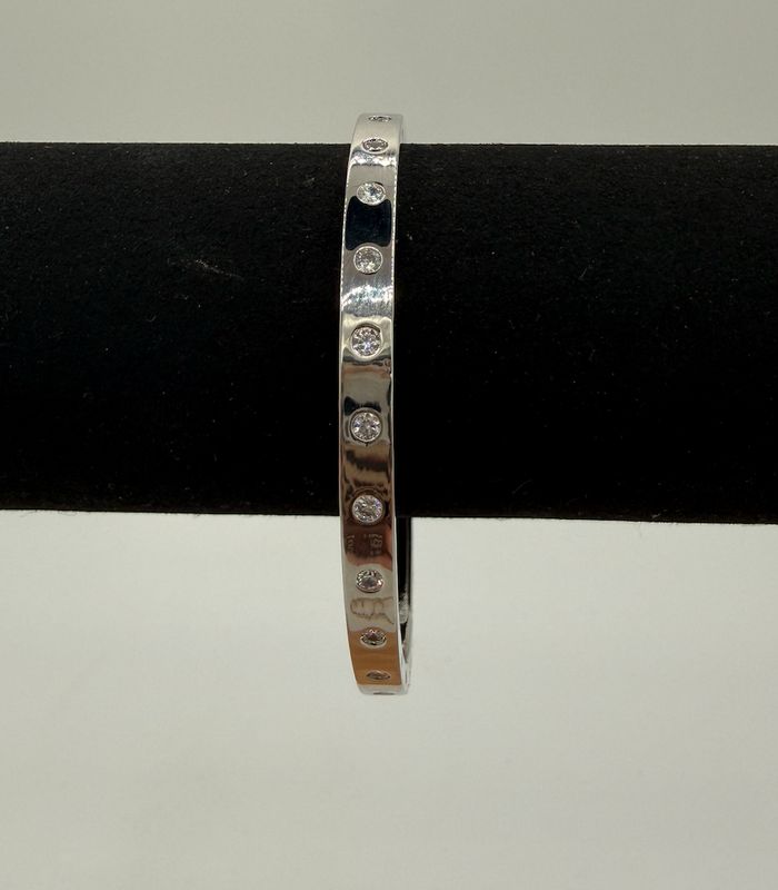 Silver with Diamond Bracelet